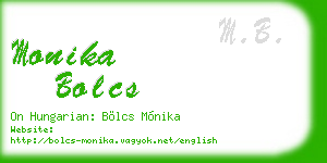 monika bolcs business card